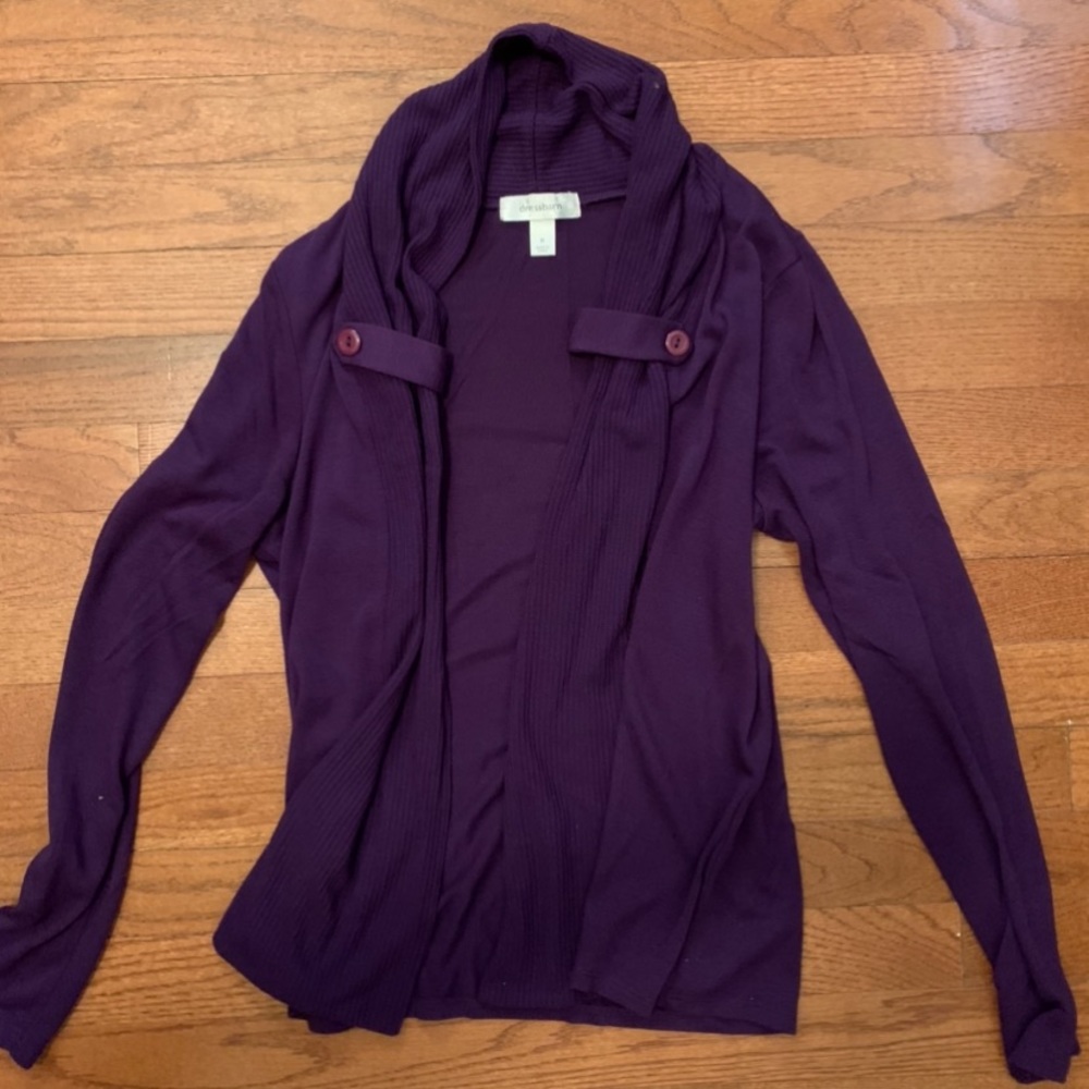 Purple cardigan